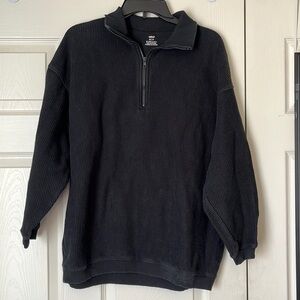 Aerie Black Quarter Zip